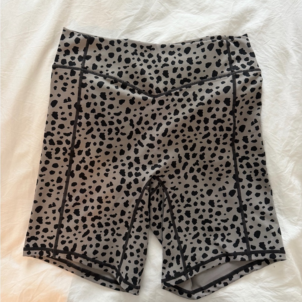 Balance Athletica Spotted Bike Shorts - Black and Gray